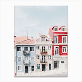 Lisbon Colorful Homes Canvas Print