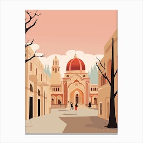 Azerbaijan 1 Travel Illustration Canvas Print