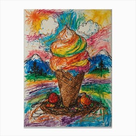 Ice Cream Cone 102 Canvas Print