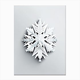 Crystal, Snowflakes, Retro Minimal 1 Canvas Print