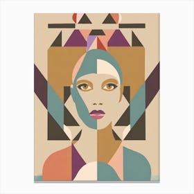 Abstract Portrait Of A Woman Canvas Print