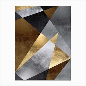 Geometric art with gold 9 Canvas Print