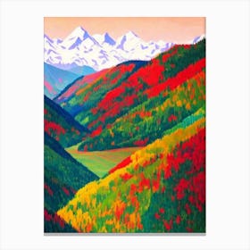 Écrins National Park France Abstract Colourful Canvas Print