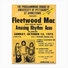 Fleetwood Mac Concert Vintage Musicrock Canvas Print