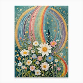 Rainbow Flowers Canvas Print