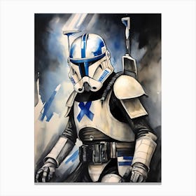 Captain Rex Star Wars Painting (31) Canvas Print