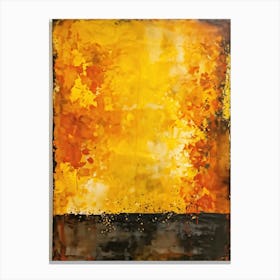 Abstract Watercolor Painting Captures The Essence Of Autumn With Splashes Of Bright Yellow Brillian 2 1 Canvas Print