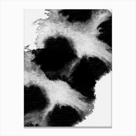 Black And White Splatter Canvas Print