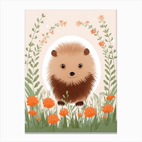Baby Animal Illustration  Porcupine 5 Canvas Print