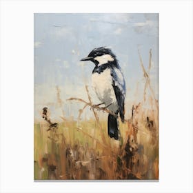 Bird Painting Magpie 6 Canvas Print