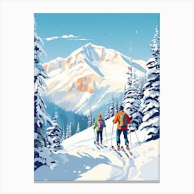 Banff Sunshine Village   Alberta Canada, Ski Resort Illustration 0 Canvas Print