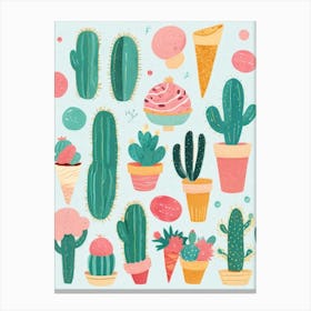 cactus world 1 Canvas Print