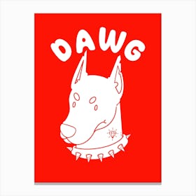 Dawg Doberman Canvas Print