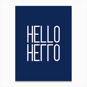 Hello Hello Blue Canvas Print