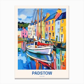 Padstow England 5 Uk Travel Poster Canvas Print