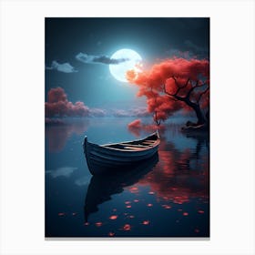 Boat On The Water Canvas Print