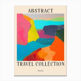Abstract Travel Collection Poster Somalia 2 Canvas Print