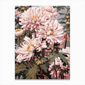 Chrysanthemum 1 Flower Painting Canvas Print