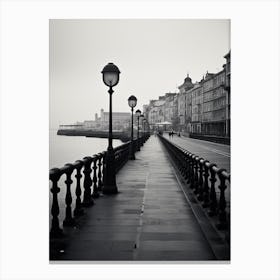 Gijon, Spain, Black And White Analogue Photography 1 Canvas Print