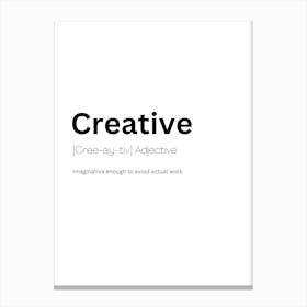 Creative Definition Meaning 1 Canvas Print