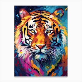Tiger Art In Expressionism Style 4 Canvas Print