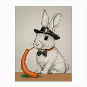 Rabbit In A Hat 5 Canvas Print