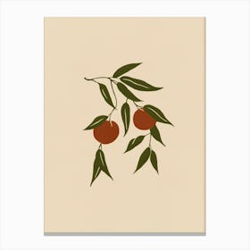 Peach illustration No 123 Canvas Print