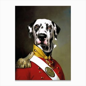 Muk The Dalmatian Dog Pet Portraits Canvas Print