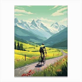 Tour De Mont Blanc France 10 Vintage Travel Illustration Canvas Print