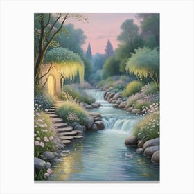 Fairy Stream In The Woods Canvas Print