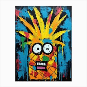 Funky Fruit Fusion: Pineapple Art Canvas Print