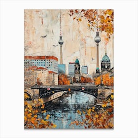 Abstract Tv Tower Berlin Canvas Print