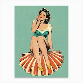 Pin Up Girl Canvas Print