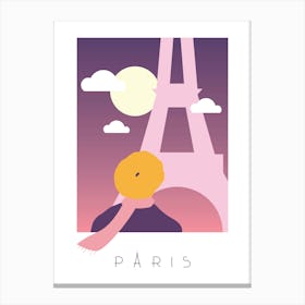 Paris Eiffel Tower travel poster Canvas Print