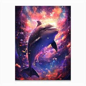 Dolphin In The Sky 1 Canvas Print