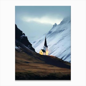 Church In The Mountains Canvas Print