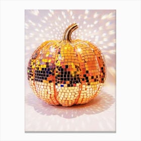 Disco Pumpkin Art Print , Preppy Trendy Fun Wall Art Canvas Print