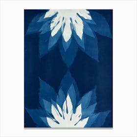 Blue abstract cyanotype print 2 Canvas Print