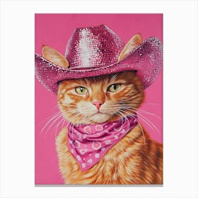 Cowgirl Cat 1 Canvas Print