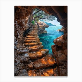 Stairs To The Sea Canvas Print