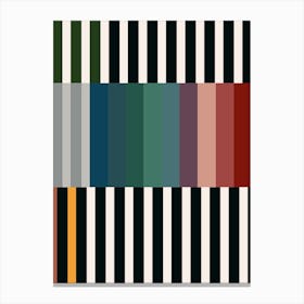 Fun Striped Abstract Art One Canvas Print