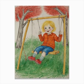 Swinging Girl 1 Canvas Print