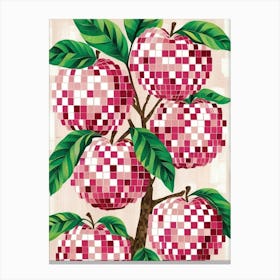 Pink Apples On A Tree Canvas Print