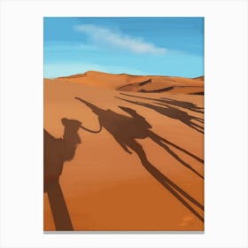 Camels Of The Sahara Canvas Print