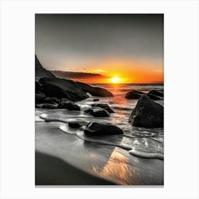 Sunset At The Beach 675 Canvas Print