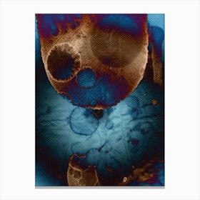 Abstraction Blue And Gold 1 Canvas Print