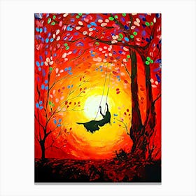 Swinging In The Trees Canvas Print