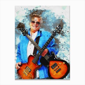 Smudge Of Portrait Leslie West Canvas Print