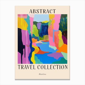 Abstract Travel Collection Poster Mauritius 3 Canvas Print