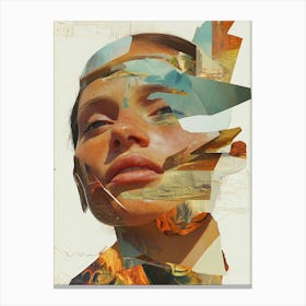 Collage Portrait Of A Woman Canvas Print